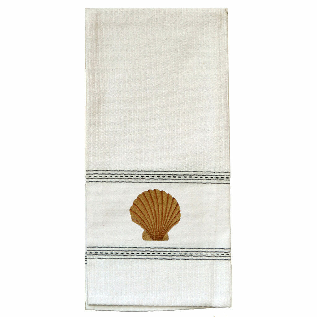 Scallop Shell Tea Towel