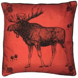 Moose Pillow Red by Taylor & Co