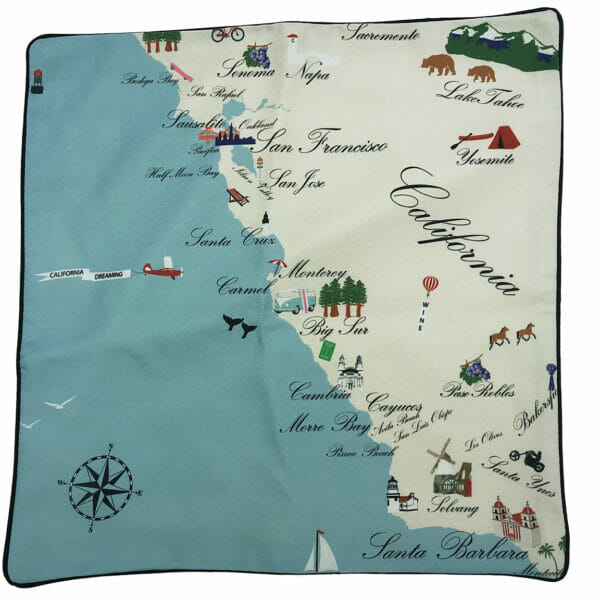 Northern California Destination Pillow 18x18 Outdoora Fabric By Taylor & Co. - Image 2