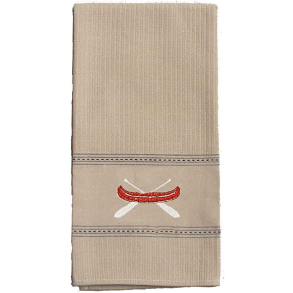 Canoe Red Embroidered Kitchen Towels.(Pack of 6)